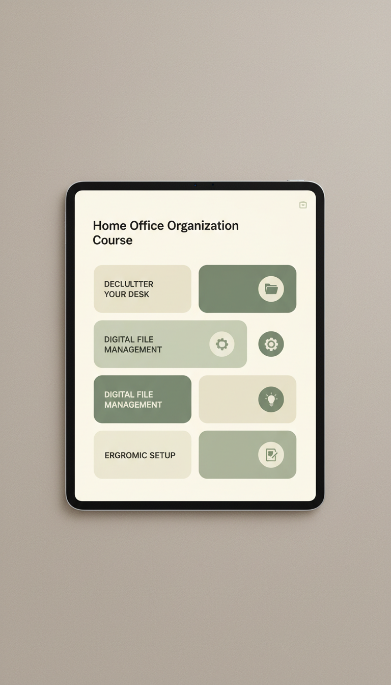 Curso de organización para home office digital