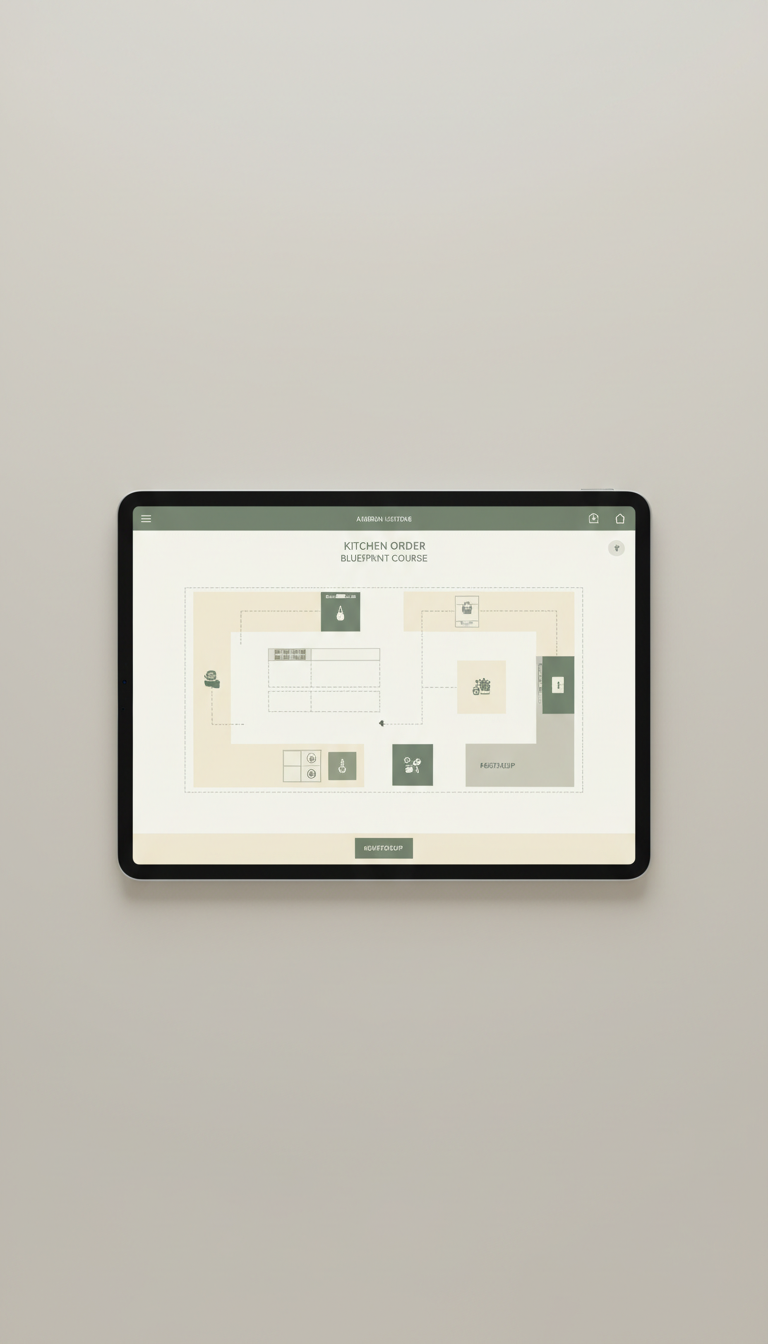 Blueprint digital para orden en cocina